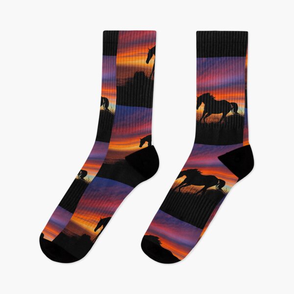Item preview, Sunset Drink - Dramatic Sky and Horse Silhouette at the Sea designed and sold by OpenED360.
