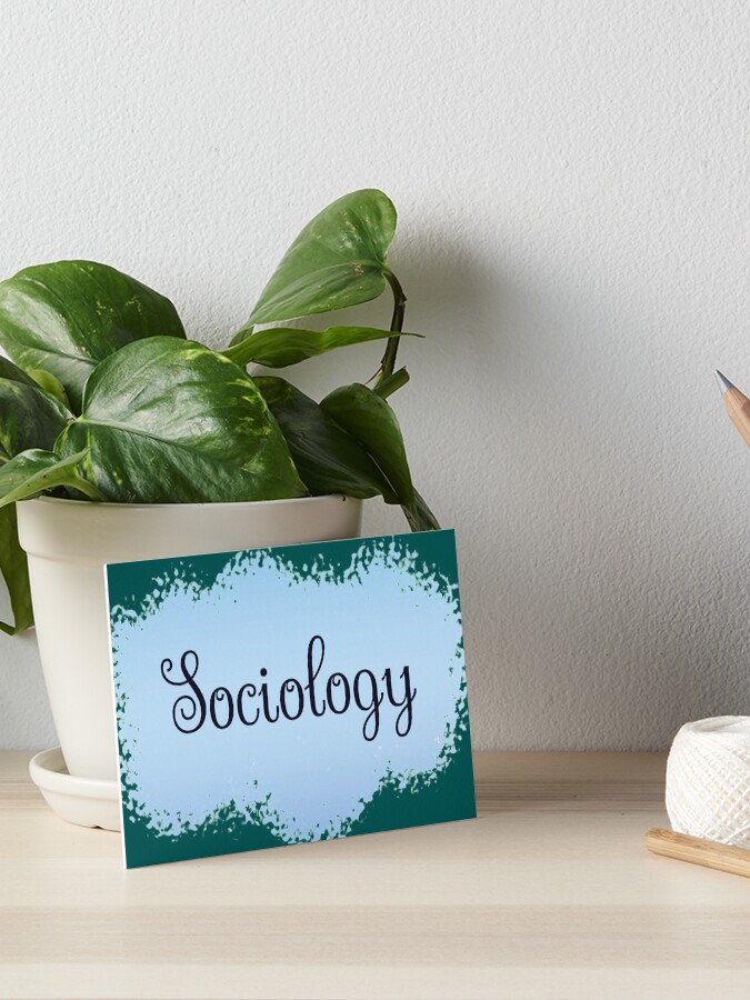 Thumbnail 1 of 2, Art Board Print, Sociology School Subject Label - Sherpa Blue designed and sold by IrinchiDE.
