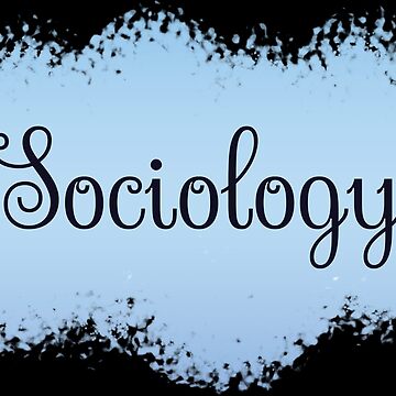 Artwork thumbnail, Sociology School Subject Label - blue black by IrinchiDE