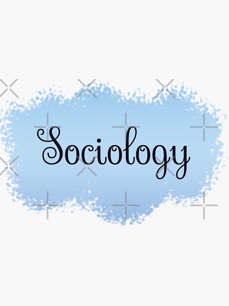 Thumbnail 3 of 3, Sticker, Sociology School Subject Label - Sherpa Blue designed and sold by IrinchiDE.
