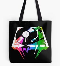 Melting Turntable (vintage distressed look) Tote Bag