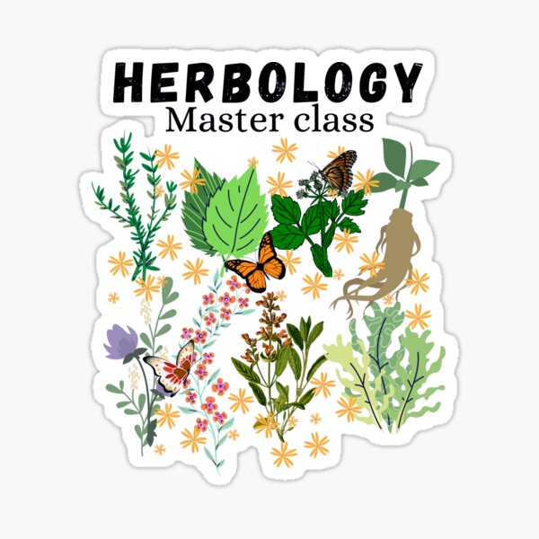 "Herbology master class. cottagecore" Sticker for Sale by ronaldsonou
