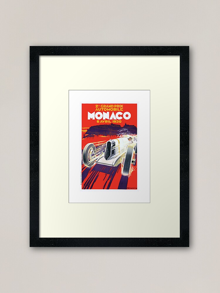 1930 MONACO Grand Prix Racing Poster