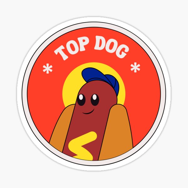 Retro Top Dog Sticker