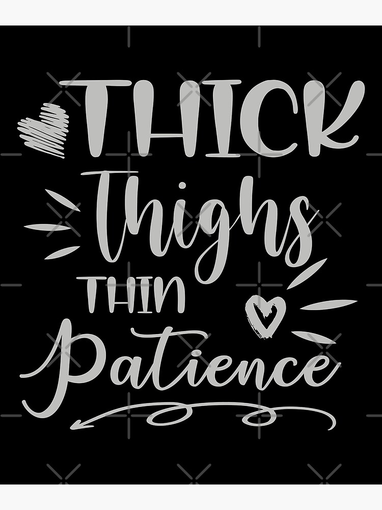 Thick Thighs Thin Patience Cursive Script Planner Stickers