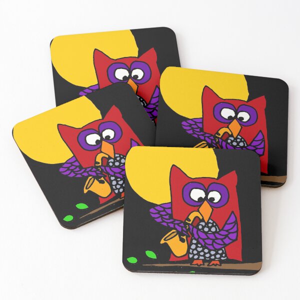 Item preview, Cool Funny owl Playing Saxophone designed and sold by Nature's Fancy.