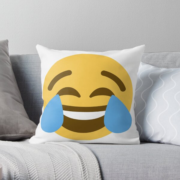 EMOJI throw pillow CRY/LAUGH free shipping! 