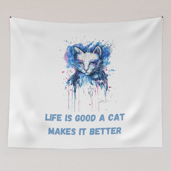 Item preview, Life is good a cat makes it better designed and sold by EagleArtist12.