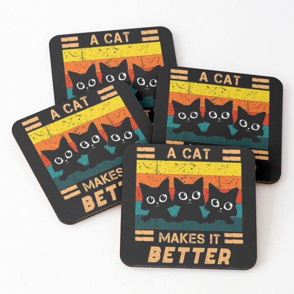 Item preview, Live Is Good A Cat Makes It Better - Funny Cat Lovers - Distressed Retro Vintage Cats  designed and sold by Zoo-Moo.