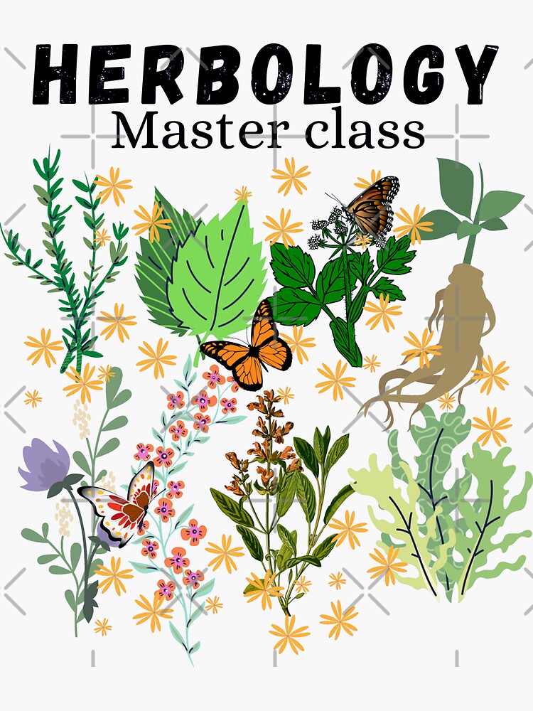 "Herbology master class. cottagecore" Sticker for Sale by ronaldsonou