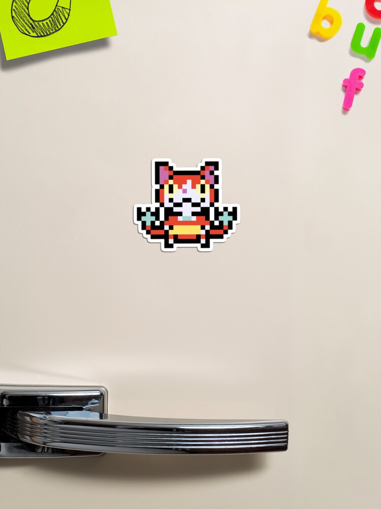 Kawaii Cat 8bit Pixel Perler Beads Art, Can Be Fridge Magnet