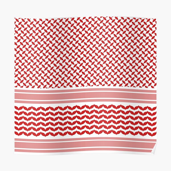 “Jordanian Shemagh Design” Poster by ArabicMerch | Redbubble