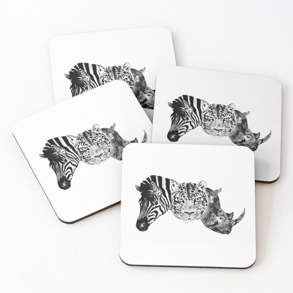 Item preview, Three Animals - Zebra Leopard And Rhinoceros  designed and sold by ChrisAnimalArt.