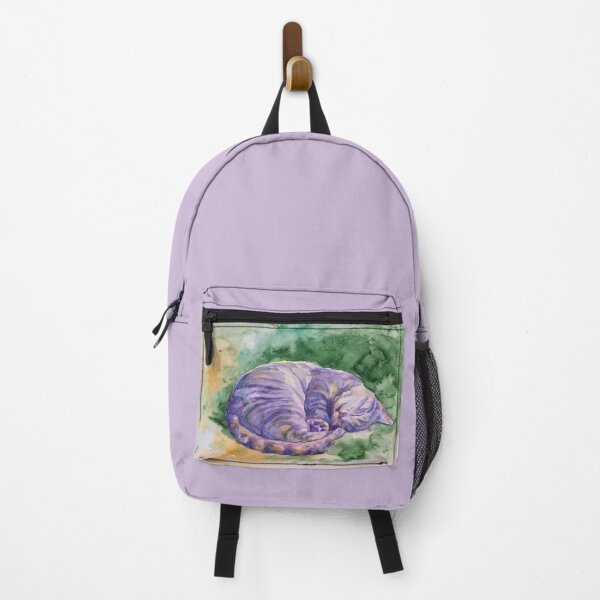 Aperçu de l'œuvre Aquarelle de chat violet endormi créée et vendue par PixelWoosh.
