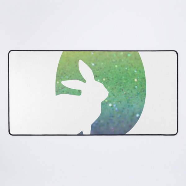 Item preview, Easter Bunny Silhouette in Rainbow Ombre Faux Glitter Easter Egg designed and sold by Felicity-K.