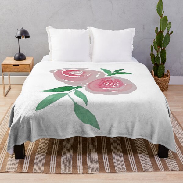 Item preview, Cute Pink Rose Flowers Watercolor Painting designed and sold by Saba-Red-Ideas.