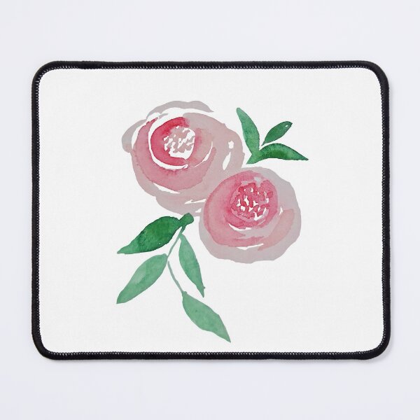 Item preview, Cute Pink Rose Flowers Watercolor Painting designed and sold by Saba-Red-Ideas.