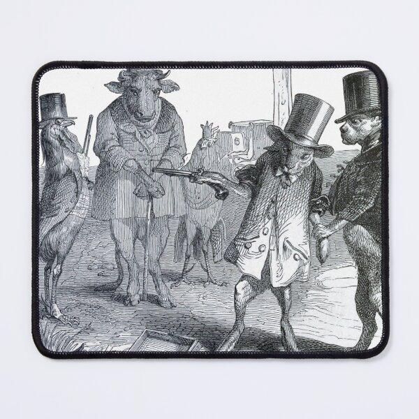 Item preview, Vintage "The Duel" Drawing from Public and private life of animals (1877) designed and sold by Douglas E. Welch Design and Photography.