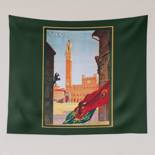 Item preview, Vintage Siena Travel Advertisement - Siena Tuscany Art Reproduction designed and sold by molamode.