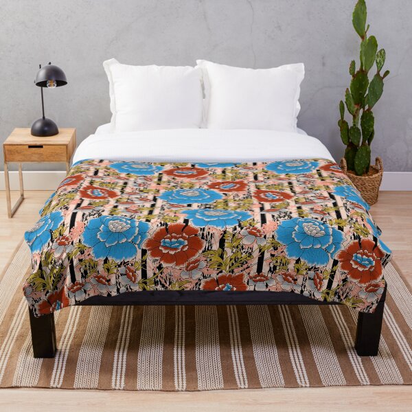 Item preview, Red and Blue Floral Pattern Design designed and sold by Ammadkkhan.
