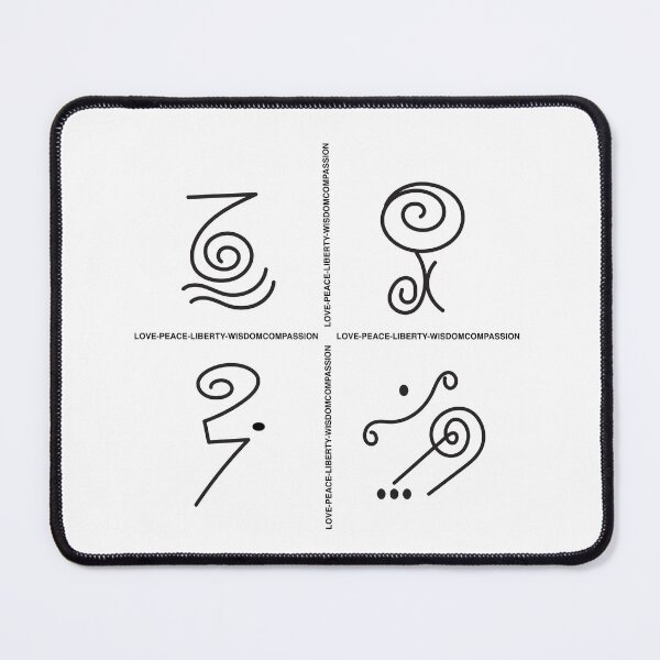 Item preview, Love, Peace, Wisdom and Compassion Symbols designed and sold by claudia-67.