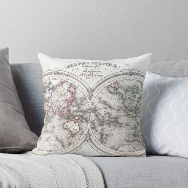 Item preview, Vintage Map of The World (1848)  designed and sold by BravuraMedia.