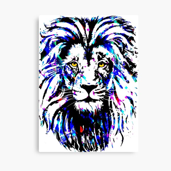 Blue Lion Matte Canvas, Stretched popular