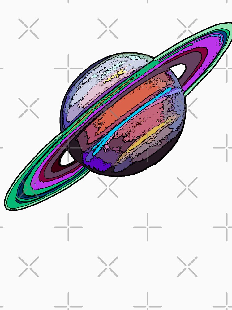 Thumbnail 7 of 7, Classic T-Shirt, Saturn: The Ringed Planet designed and sold by Havocgirl.