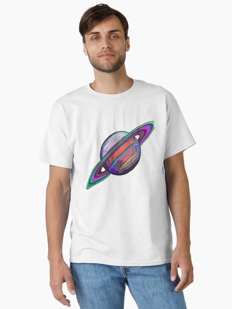 Thumbnail 1 of 7, Classic T-Shirt, Saturn: The Ringed Planet designed and sold by Havocgirl.
