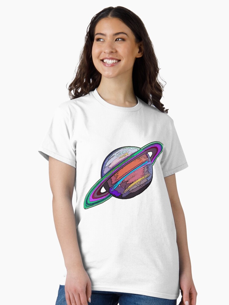 Thumbnail 2 of 7, Classic T-Shirt, Saturn: The Ringed Planet designed and sold by Havocgirl.