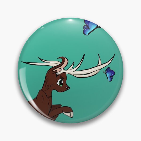 Item preview,  Cottontail Deer chasing butterflies  designed and sold by BerryShyKittens.