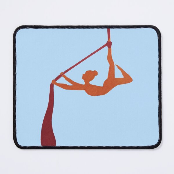 Item preview, aerial silk upsidedown pose (colored background) designed and sold by -Lily-Anne-.
