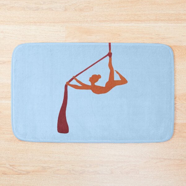 Item preview, aerial silk upsidedown pose (colored background) designed and sold by -Lily-Anne-.