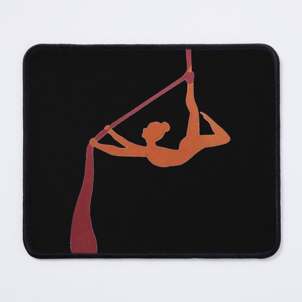 Item preview, aerial silk upsidedown pose (black background) designed and sold by -Lily-Anne-.