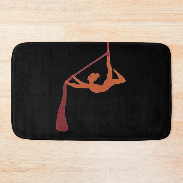 Item preview, aerial silk upsidedown pose (black background) designed and sold by -Lily-Anne-.