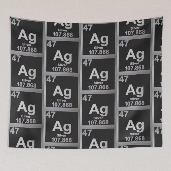 Item preview, Silver Ag Periodic table designed and sold by PopFoxT-shirts.