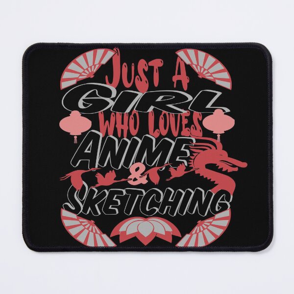Item preview, cute anime fan quote red and black-Love anime and sketching designed and sold by steven8899.