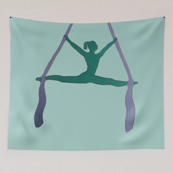 Item preview, aerial silk splitts double foot lock (colored background) designed and sold by -Lily-Anne-.