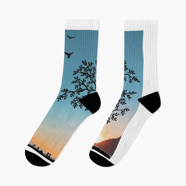 Item preview, Sunrise over trees and birds designed and sold by RiadMannan.