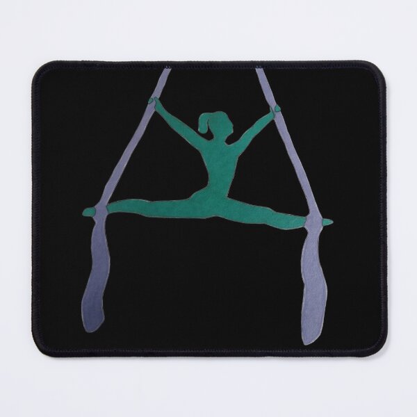 Item preview, aerial silk splitts double foot lock (balck background) designed and sold by -Lily-Anne-.