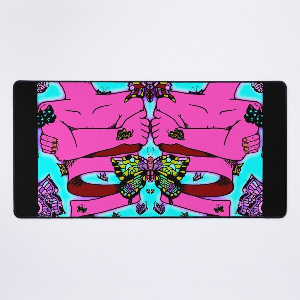 Item preview, Pink Nervous Butterfly, abstract digital kaleidoscope butterfly art designed and sold by MayGreenAbgrall.