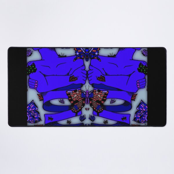 Item preview, Indigo Nervous Butterfly, abstract digital kaleidoscope butterfly art designed and sold by MayGreenAbgrall.