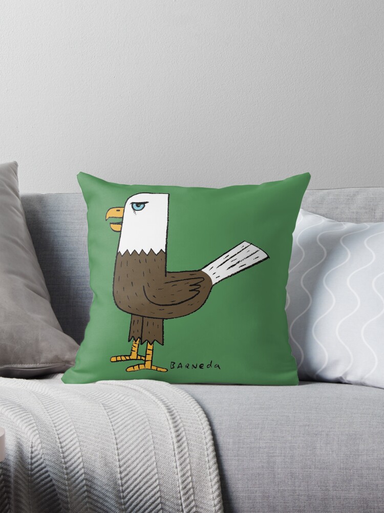 Thumbnail 1 of 4, Pillow, Grumpy Eagle designed and sold by barneda.