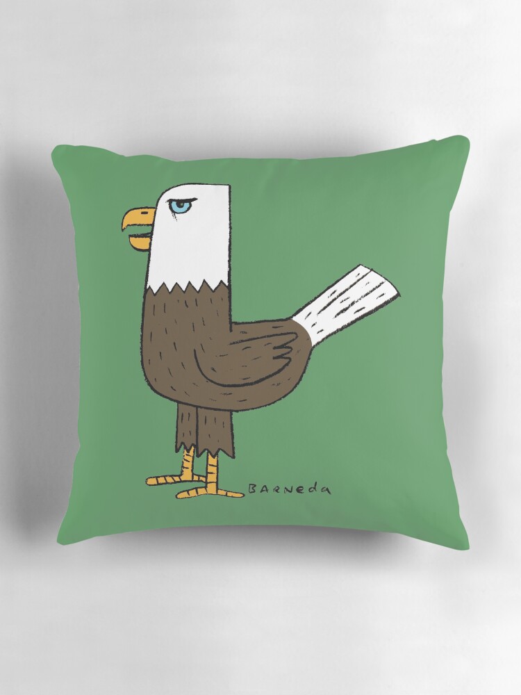 Thumbnail 3 of 4, Pillow, Grumpy Eagle designed and sold by barneda.
