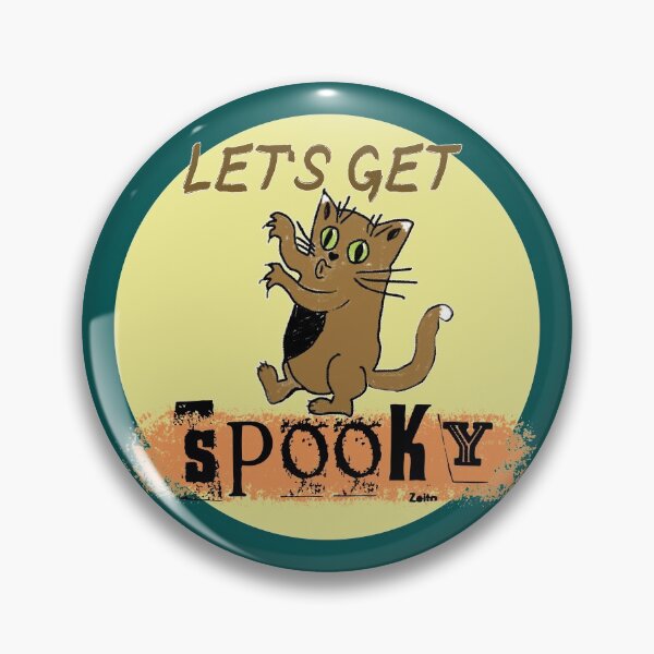 Item preview, Let's Get Spooky - Spooky Halloween Cat - Funny Chunk Ilustration Painting designed and sold by IrinchiDE.