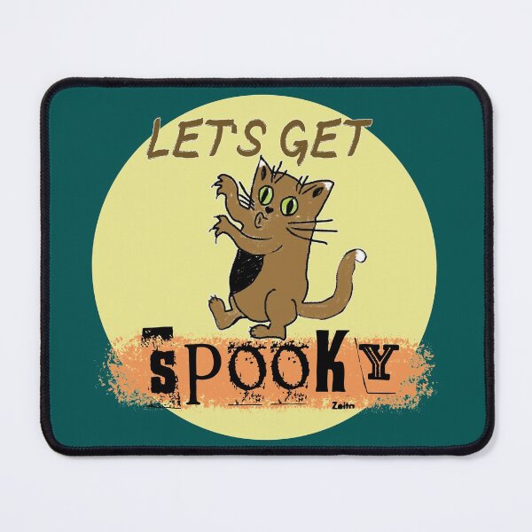 Item preview, Let's Get Spooky - Spooky Halloween Cat - Funny Chunk Ilustration Painting designed and sold by IrinchiDE.