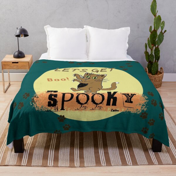 Item preview, Let's Get Spooky - Spooky Halloween Cat - Funny Chunk Ilustration Painting designed and sold by IrinchiDE.
