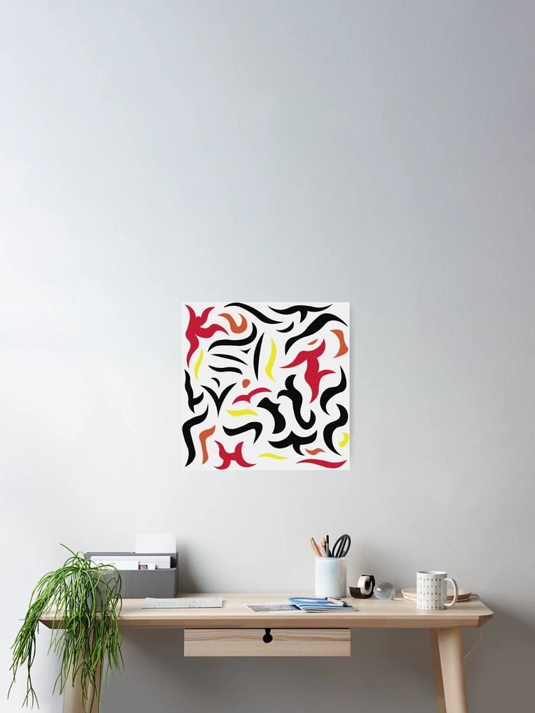 Thumbnail 2 of 3, Poster, Colorful Abstract Fire designed and sold by RPMELO.