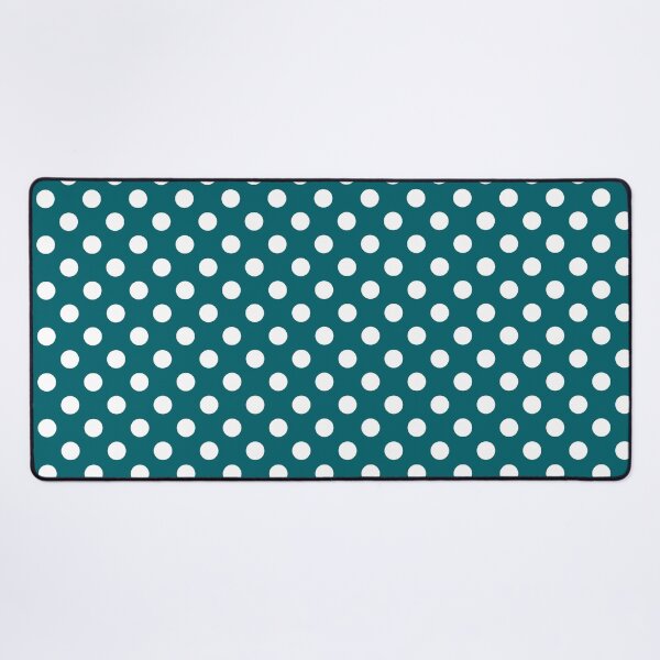 Item preview, White Polka Dots on Peacock Blue Background designed and sold by Bumblefuzzies.