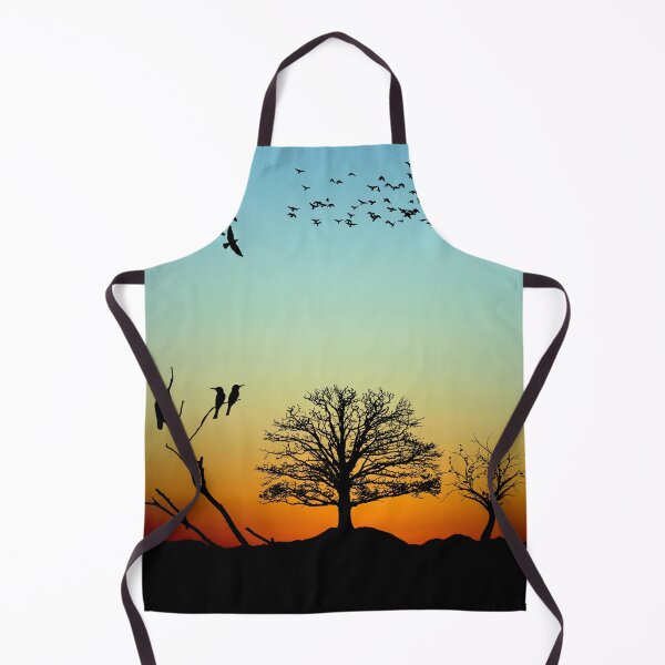 Item preview, Sunset over trees and birds designed and sold by RiadMannan.